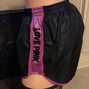 Victoria's Secret pink bling track shorts. Small
